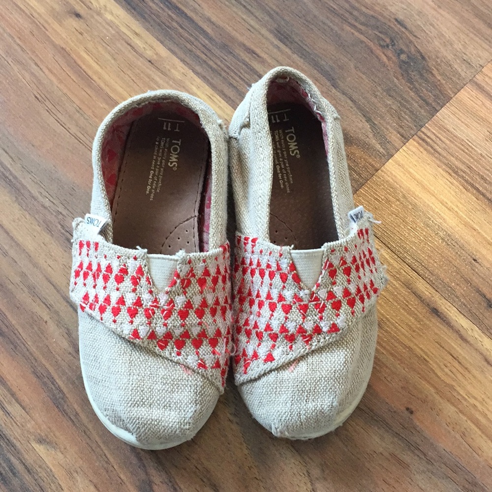 Girls burlap Aztec Toms